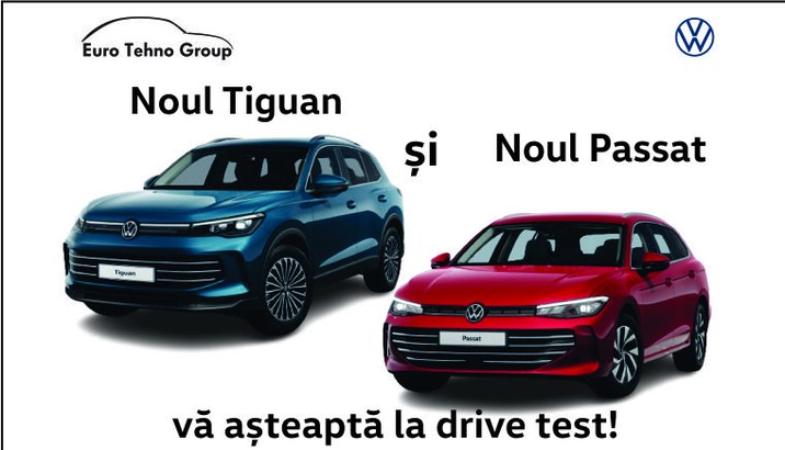 Vino la drive test cu Noul Tiguan si Noul Passat!